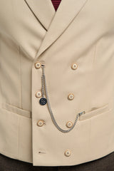 Мъжка жилетка с двойно закопчаване и верижка - Cavani Lennox