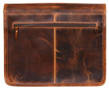 Genuine Leather Laptop Messenger Bag - Up-to 15" - Tan