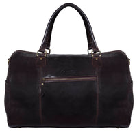 Genuine Leather Vintage Carry On Travel Bag - Brown