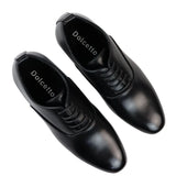 Men's Lace Up Black Derby Oxford Shoes