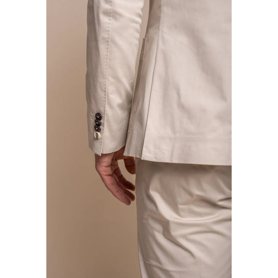 Mario - Men's Summer Beige Slim Fit Blazer