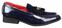 Men's Faux Patend and Suede Leather Loafers