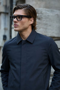 Мъжко тъмносиньо водоустойчиво яке Harrington с яка