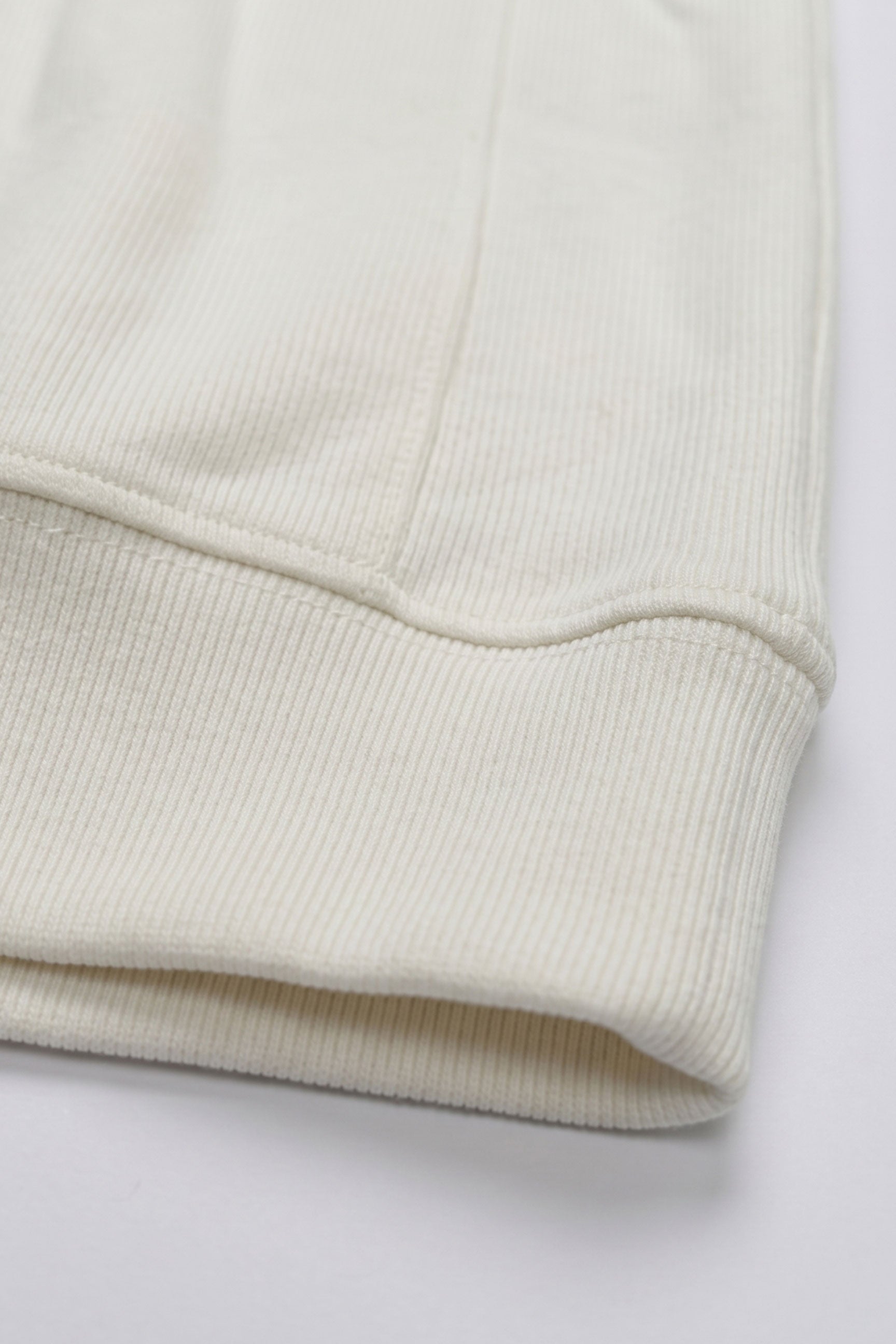 Мъжки пуловер с цип от памучна смес с четвърт цип и фуния деколте Off White
