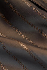 Мъжко кафяво туидово палто с хаундстут принт