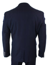 Mens Denim-Blue 3 Piece Suit