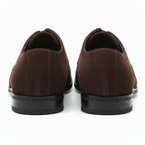 Мъжки оксфордски обувки с връзки от изкуствен велур