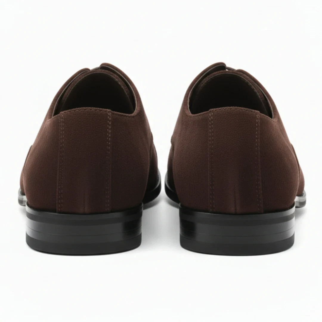 Мъжки оксфордски обувки с връзки от изкуствен велур