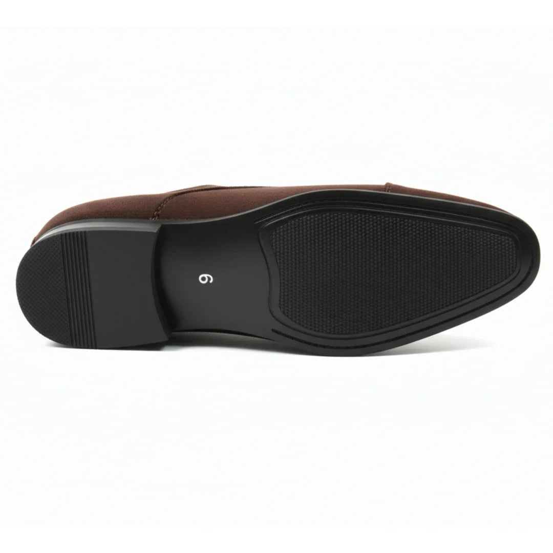 Мъжки оксфордски обувки с връзки от изкуствен велур