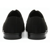 Мъжки оксфордски обувки с връзки от изкуствен велур