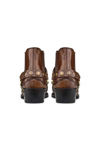 Mens Real Leather Cowboy Boots with Cuban Heel
