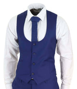 Mens Royal Blue 3 Piece Wedding Suit