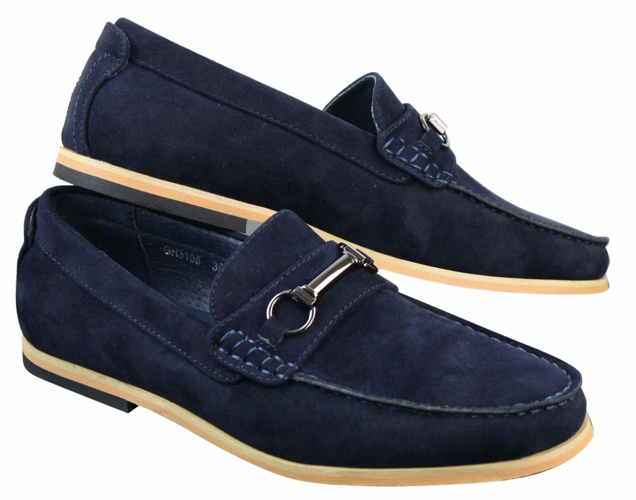 Mens Slip On Buckle Horsebit Driving Shoes Loafers Retro Smart Casual Suede