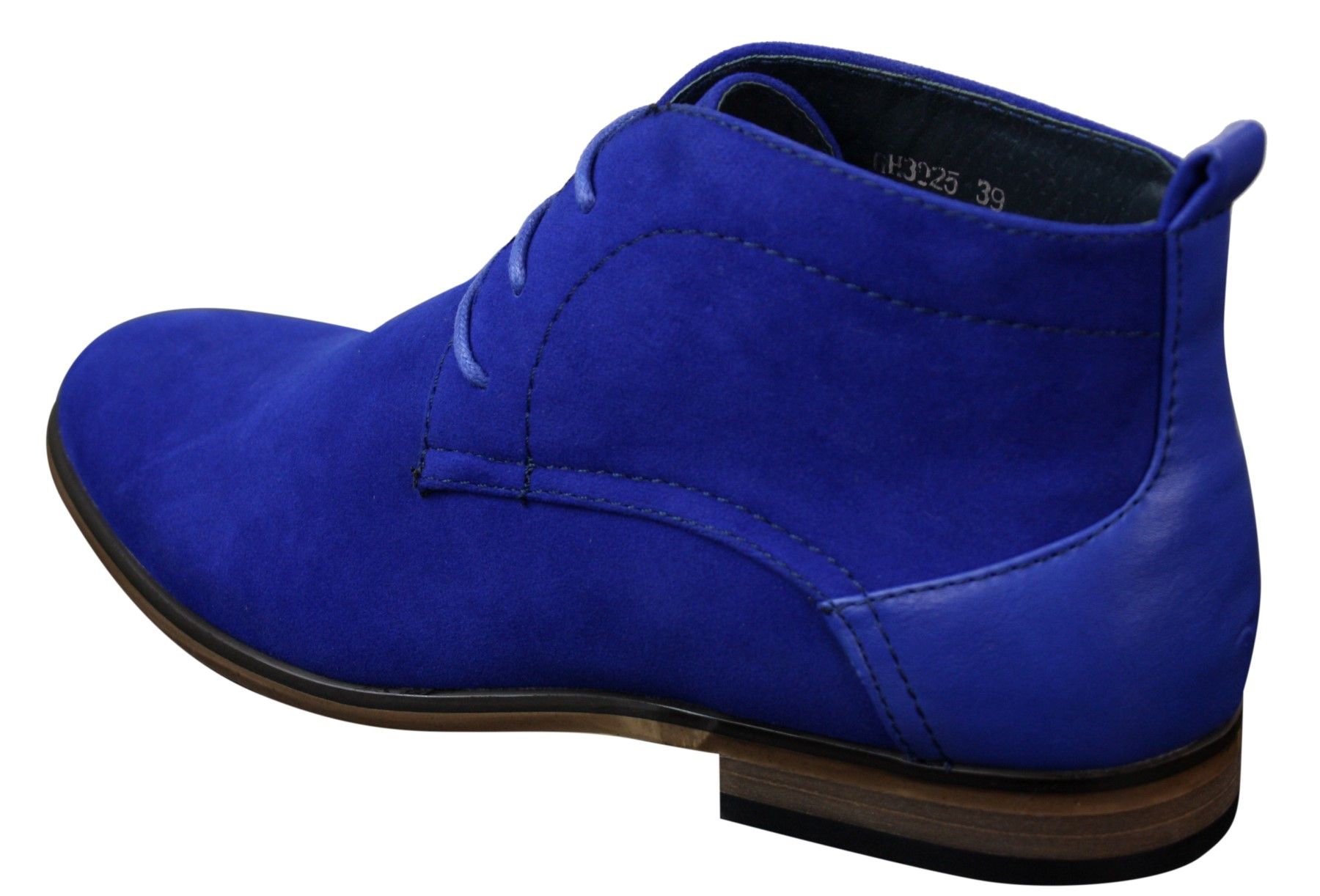 Mens Suede Desert Ankle Red Grey Brown Blue Boots Shoes Smart Casual Leather Laced