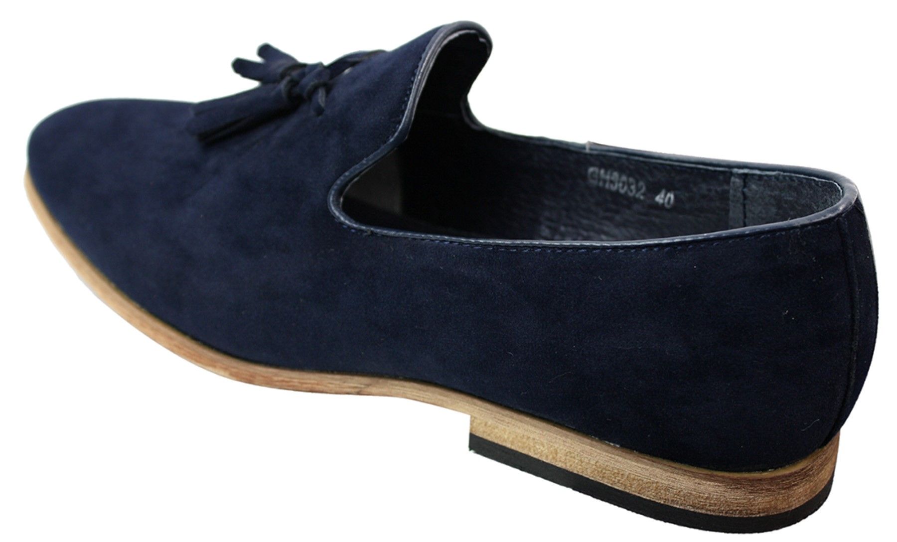 Mens Suede Loafers Driving Shoes Slip On Tassle Design Leather Line Black Comfort