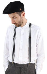 Mens Stripe Classic Trouser Suspenders
