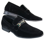 Patron 239 Suede Mens Suede Shoes Buckle Slip On Loafers Smart Casual Navy Blue Brown Black PU