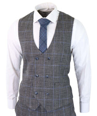 Cavani Power - Grey Glen Check 3 Piece Suit