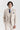 Regent - Мъжки сватбен костюм от 3 части с каре, кремав