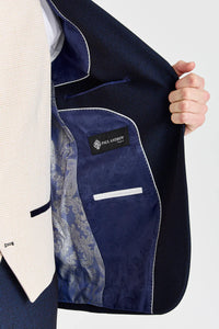 Костюм Regent Navy Check с контрастен крем Regent Елек