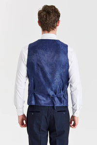 Костюм Regent Navy Check с контрастен крем Regent Елек