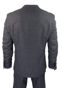 Dark-Grey Sheppard's Check 3 Piece Suit - RK20-12