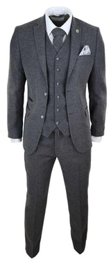 Mens Grey Wool Suit