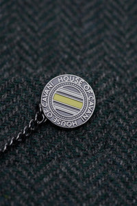 Thomas - Мъжки маслиненозелен класически туид блейзър с рилен мотив