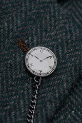 Thomas - Мъжки маслиненозелен класически туид блейзър с рилен мотив