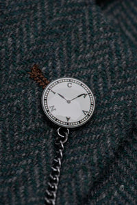 Thomas - Мъжки маслиненозелен класически туид блейзър с рилен мотив