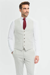 Tropez - Men's 3 Piece Grey Tailored Fit Suit