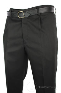 Mens Black Smart Work Office Wedding Trousers W Belt Short Reg Long
